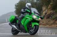 2015 Kawasaki Concours 14 riding in the rain action shot