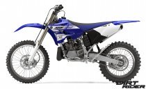 Here it is, Yamaha’s new off-road model! Based on the motocross model, the YZ250X gets some tuning tweaks, a five-speed wide-ratio transmission, an 18” rear wheel, Dunlop AT81 tires, a petcock with reserve, and a kickstand.