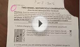 DMV Motorcycle Written Test Part 1 - California May-2012