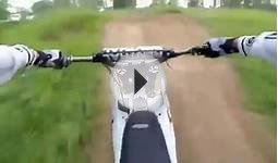 Electric dirt bike zero x in woods